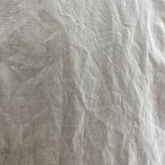 Women's Beige Linen Blend Sleeveless V-Neck Lace‎ Trim Button Front Top Bohemian - Picture 3 of 6